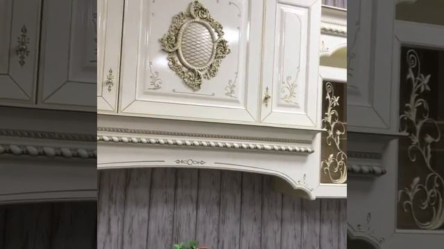 Кухня Тифани с островом Бежевый глянец ЭдРуМ смотреть онлайн