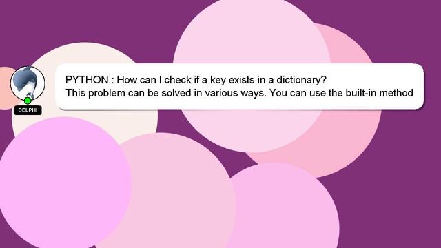 PYTHON : How can I check if a key exists in a dictionary? смотреть онлайн