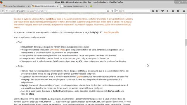 Linux 202 ( Cours 35 - Mysql - structure fichier, Crash / recovery ) смотреть онлайн
