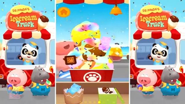 Kids Learn How To Make Ice Cream With Dr Panda S Ice Cream Truck смотреть онлайн