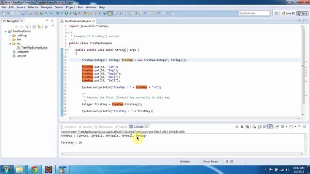 TreeMap (Firstkey method) | Java Collection Framework смотреть онлайн