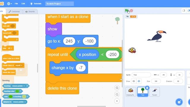 Scratch 3.0 Tutorial : How to make a flappy bird game (Part-1) смотреть онлайн