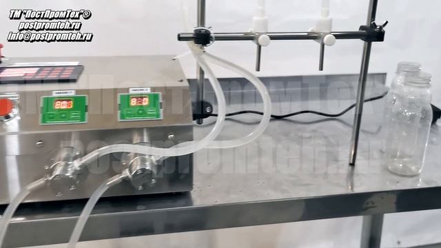 Полуавтоматический дозатор с шестеренчатым насосом. Насос с магнитной муфтой. Машина розлива. смотреть онлайн