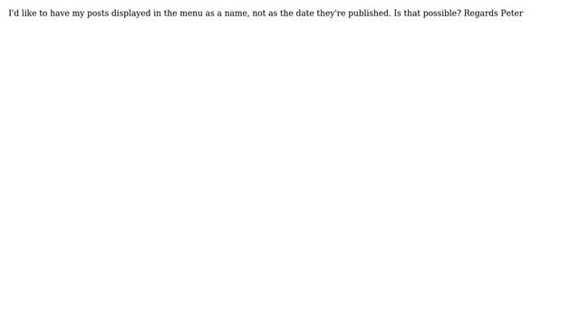 Wordpress: Change post date in menu to post title смотреть онлайн
