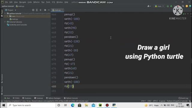 Draw Anime Girl Using ? Python Turtle | Python Turtle | Python graphics | python turtle graphics смотреть онлайн