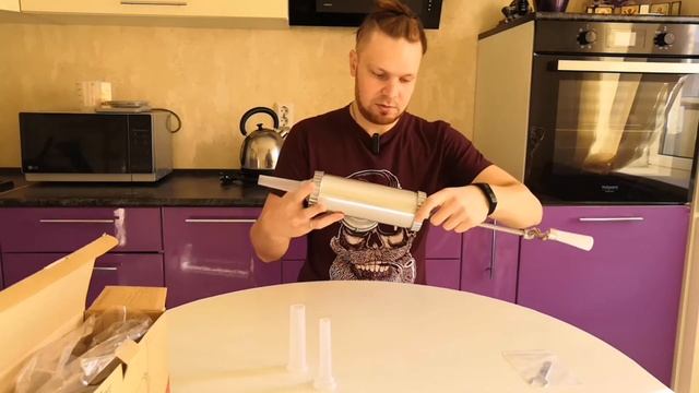 Колбасный шприц с AliExpress, обзор колбасного шприца на 1 килограмм фарша смотреть онлайн
