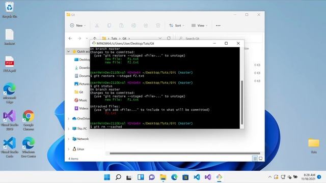 Git #7 - İzlənilən faylları Staging Area-dan silmək смотреть онлайн