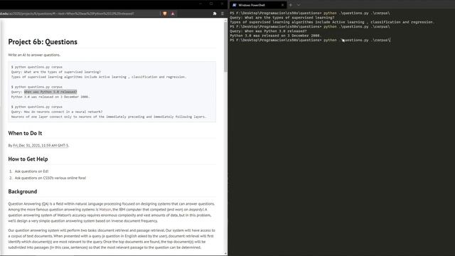 Project6b: Questions CS50’s Introduction to Artificial Intelligence with Python смотреть онлайн