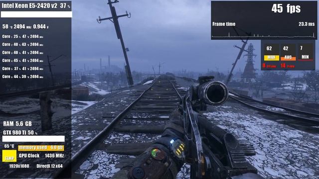 Metro Exodus | E5 2420v2 | Extream settings 1080p performance FPS test | rus\eng смотреть онлайн