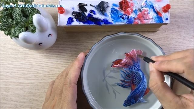 3D Goldfish Painting Tutorial l | Step By Step 3D Painting Of Betta fish смотреть онлайн