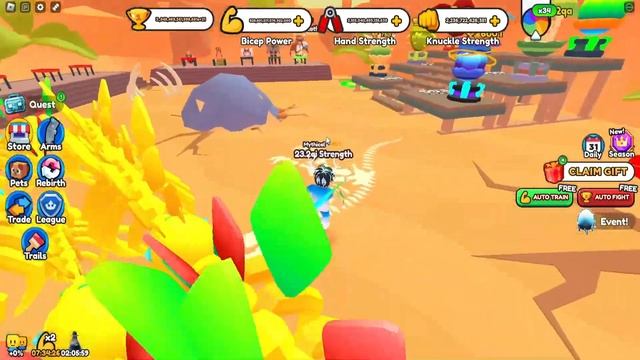 ✨ЧИТЕРСКИЕ ПЕТЫ В ЛУЧШЕМ ОБНОВЛЕНИИ ARM WRESTLE SIMULATOR! ДИНО МИР В АРМ РЕСЛИНГ СИМУЛЯТОР РОБЛОКС смотреть онлайн