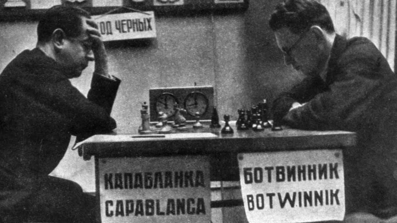 Ботвинник ЖЕРТВУЕТ ДВЕ ФИГУРЫ подряд и наказывает Капабланку смотреть онлайн
