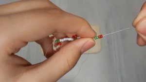 кольцо с вишенками из бисера/// сақина шиелермен бисерден./