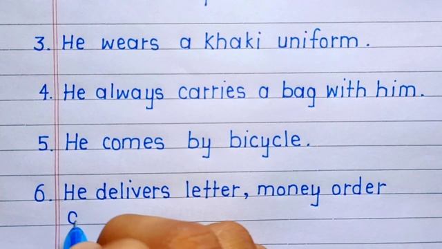 10 line essay on postman in English | essay on postman | postman essay | смотреть онлайн