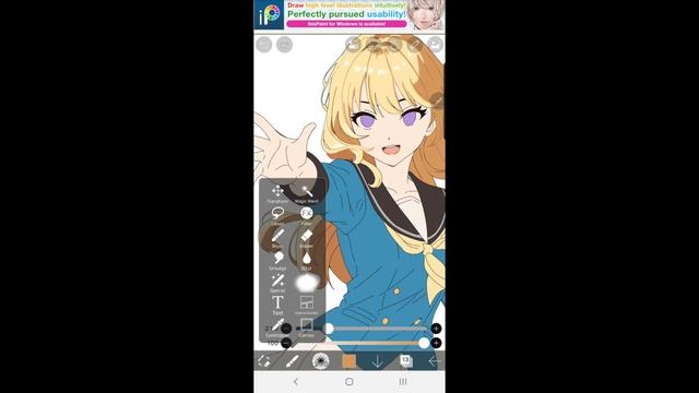[ibis Paint X] Phone Illustration │Cute Anime Student Without Watching Ads [Speedpaint] смотреть онлайн