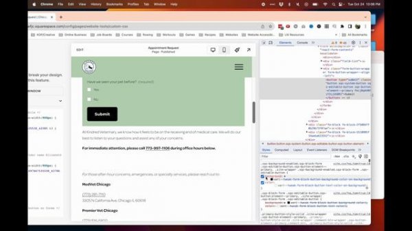 Change Button Color on Form in Squarespace 7 1