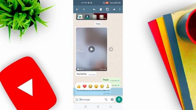 Whatsapp Message Reaction Update | How to React on Whatsapp Message | Whatsapp Reaction Feature смотреть онлайн