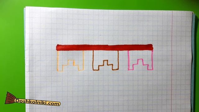 Как Рисовать Флажки по клеточкам? ? Несложные рисунки по клеточкам с Котом Баюном смотреть онлайн