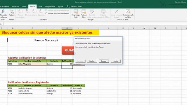Cómo bloquear celdas en Excel sin que afecte Macros ya existentes смотреть онлайн