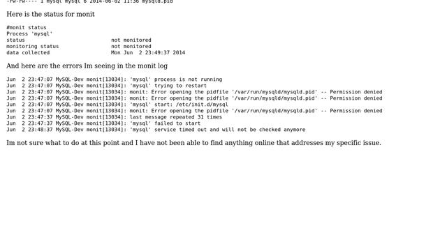 DevOps & SysAdmins: Monit issues with mysql Ubuntu server 12.04 (2 Solutions!!) смотреть онлайн