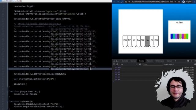 Piano app and audio visualizer (HTML Canvas & JavaScript) смотреть онлайн