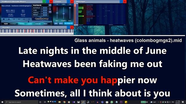 Glass Animals - "Heat Waves" Karaoke MIDI | [ColomboGMGS2] смотреть онлайн