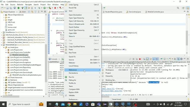 nested exception is java.lang.NullPointerException: ServiceImplementation is = null , 500 error смотреть онлайн