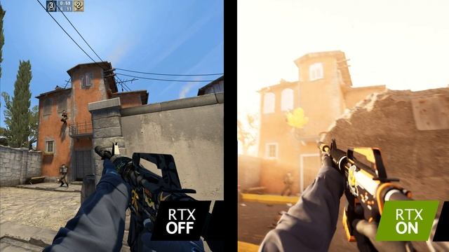 CS:GO with RTX vs Default CS:GO смотреть онлайн