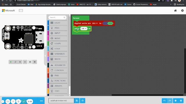 MakeCode Maker Blocks Javascript editor смотреть онлайн
