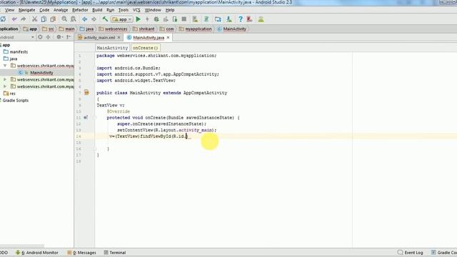 WebService in Android using Servlet смотреть онлайн