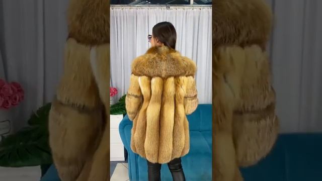 Шубка из меха лисицы огневки,цельные шкурки,на нат замше смотреть онлайн