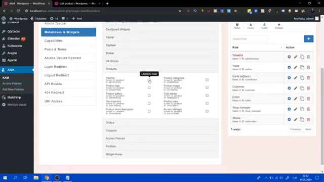 Advanced Access Manager ile Wordpress Menü Gizleme смотреть онлайн