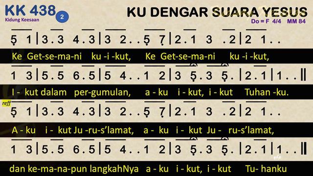 KK 438 'Ku Dengar Suara Yesus (I Can Hear My Savior Calling) - Kidung Keesaan смотреть онлайн