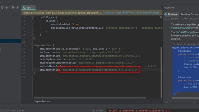 Failed to resolve: firebase-database-15.0.0 problem смотреть онлайн
