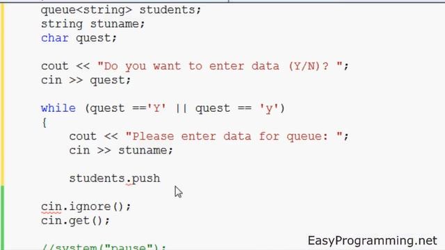 Easy Programming - Beginner C++ Tutorial - Using #include queue in C++ (33) смотреть онлайн