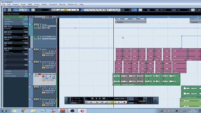 Cubase. Сведение стандартными плагинами. Полный проект. Коррекция вокала. смотреть онлайн
