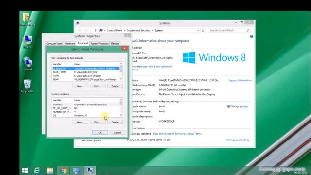 How to set java environment variable in windows 8 or windows 8.1 or windows 10 смотреть онлайн