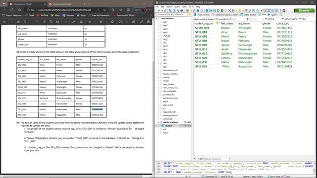 Database Question set 6 | 1st Year | Java Institute | Thimira Wassana смотреть онлайн