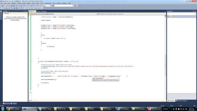 Visual C# with Microsoft Access Database Tutorial Part 6 Update Statement смотреть онлайн