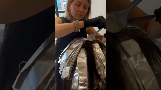 ВЫХОД ИЗ ЧЕРНОГО ЦВЕТА #blonde #мелирование #колористизмир #парикмахеризмир