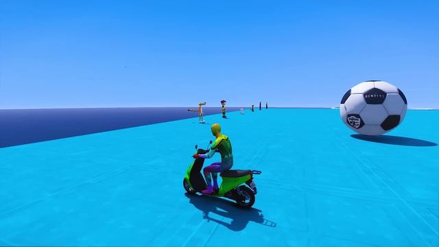 SPIDERMAN CARS Racing Challenge on MULTI Rampa ! SUPERHERO HULK Goku Motos BIKE JET SKI Race - GTA смотреть онлайн