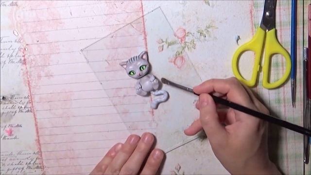 Чеширский кот из полимерной глины. Брошь смотреть онлайн