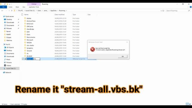 How to Remove Windows Script Host Error | AppData\Roaming\stream-all смотреть онлайн
