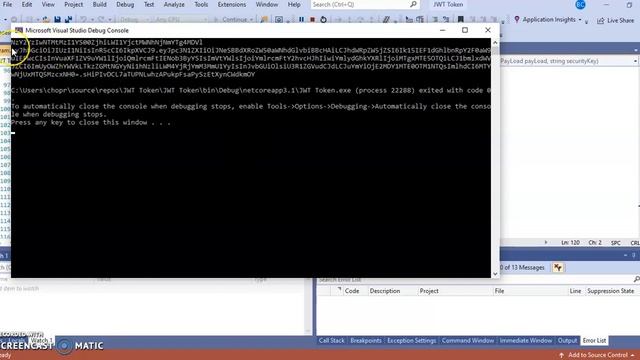 Creating the Console and Web Application for JWT Authentication смотреть онлайн