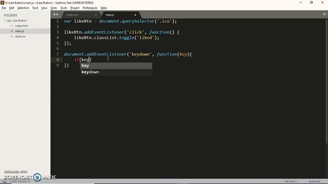 Html Like Button | Like Button By Press "L" | Html CSS jQuery | 2019 Pattern смотреть онлайн