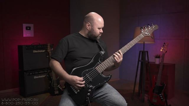 Бас-гитара 5 струн Stagg SBJ-30 BLK 5S - недорогой вариант пятиструнного джаз баса смотреть онлайн