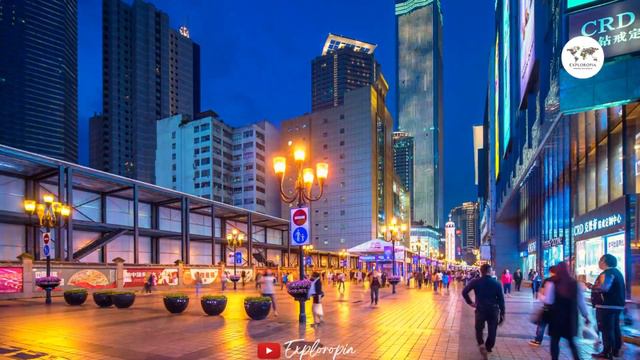 Chongqing, China 🇨🇳 in 4K ULTRA HD 60FPS at night by Drone смотреть онлайн