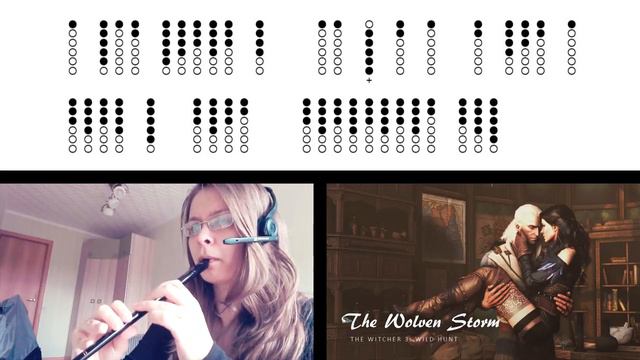 Priscilla's Song / The Wolven Storm (The Witcher 3: Wild Hunt) on Tin Whistle D + tabs tutorial смотреть онлайн