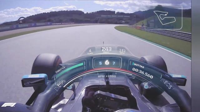 Ф1 2020 | Поул Валттери Боттаса | Гран-При Австрии | Телеметрия смотреть онлайн