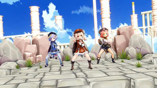 [MMD] Genshin Impact: Diona, Klee & Qiqi - Side To Side смотреть онлайн